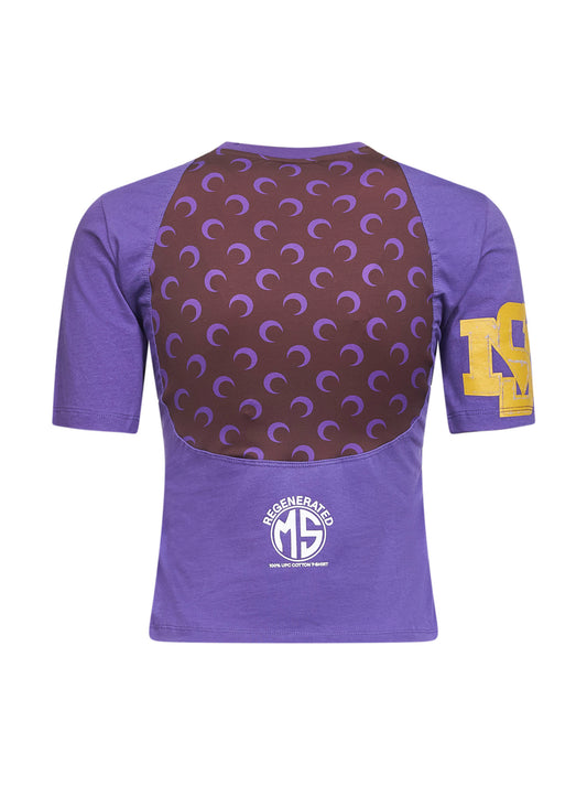 Violet jersey regenerated graphic baby-fit T-shirt