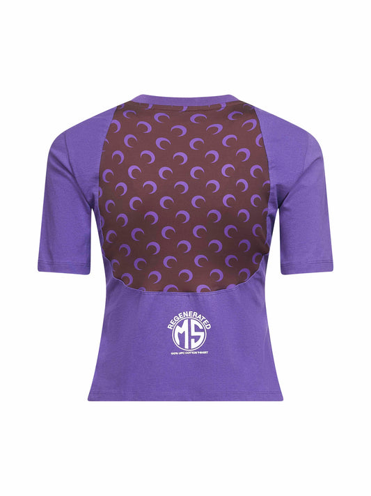 Violet jersey regenerated graphic baby-fit T-shirt