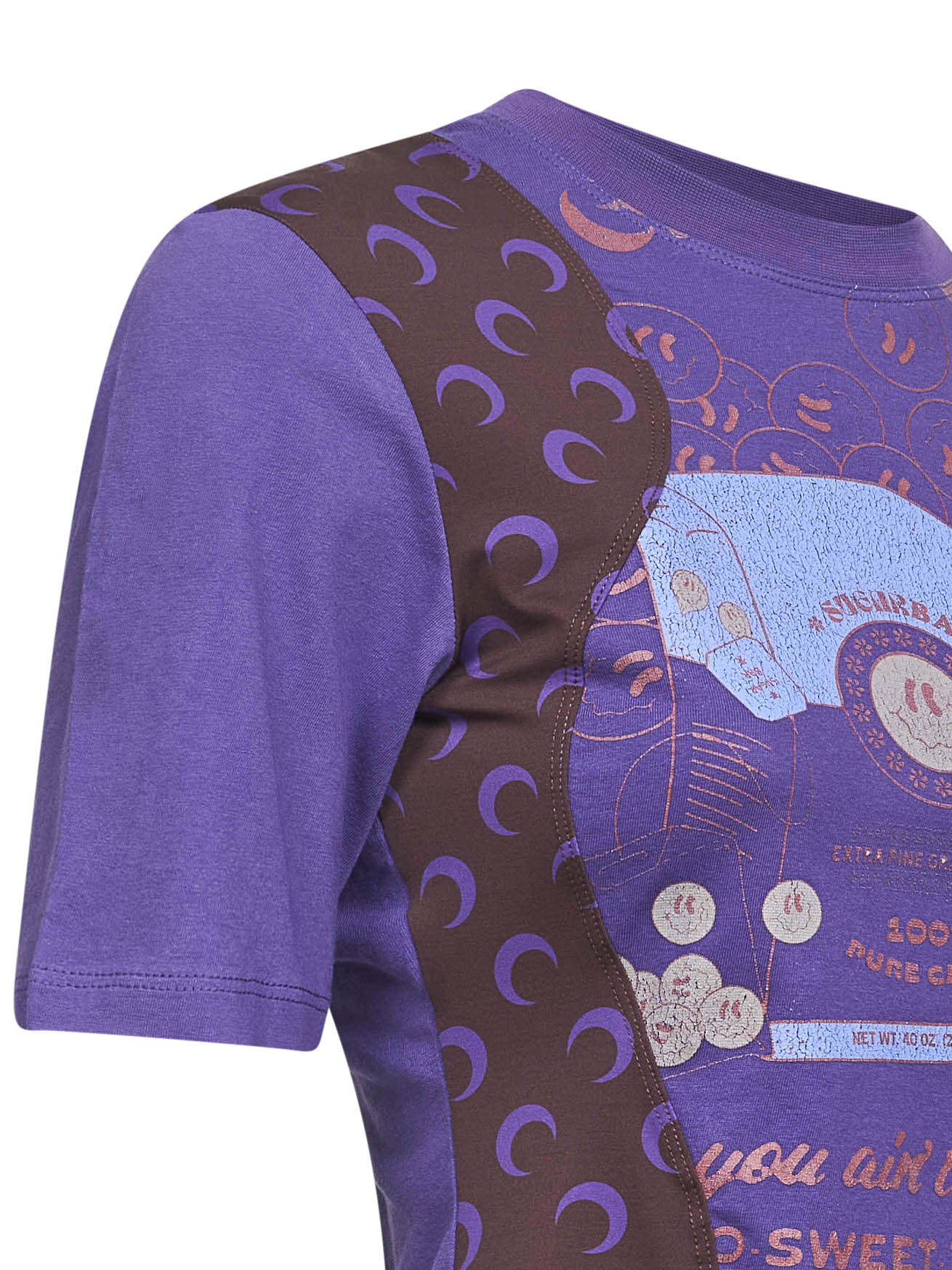Violet jersey regenerated graphic baby-fit T-shirt