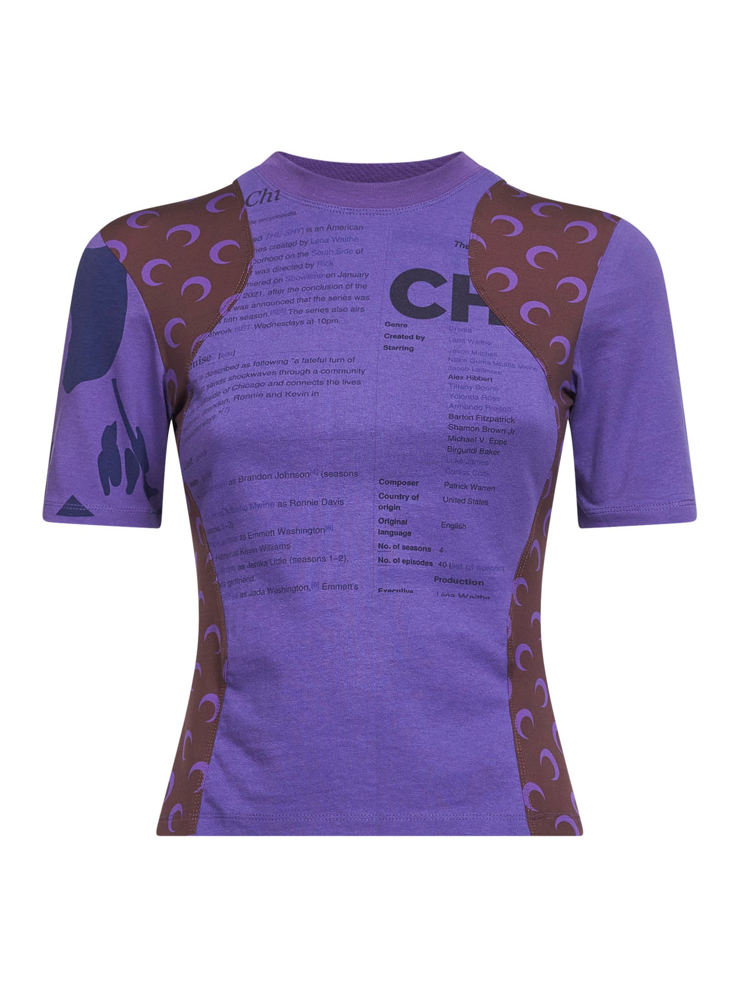 Violet jersey regenerated graphic baby-fit T-shirt