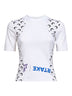 White jersey regenerated graphic baby-fit T-shirt