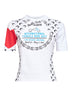 White jersey regenerated graphic baby-fit T-shirt