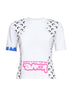 White jersey regenerated graphic baby-fit T-shirt