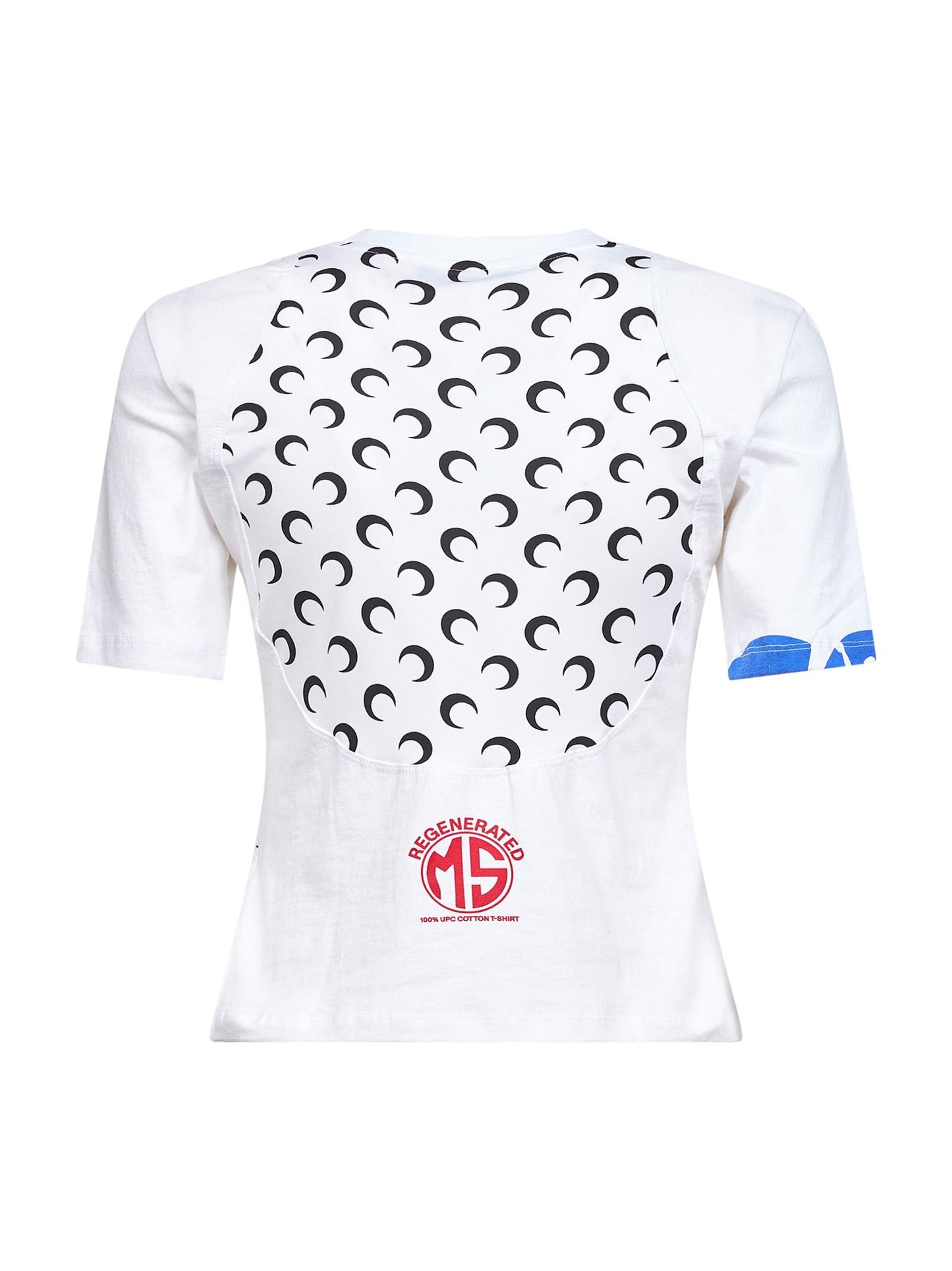 White jersey regenerated graphic baby-fit T-shirt