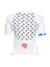 White jersey regenerated graphic baby-fit T-shirt