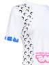 White jersey regenerated graphic baby-fit T-shirt