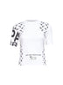 White jersey regenerated graphic baby-fit T-shirt