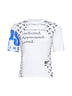 White jersey regenerated graphic baby-fit T-shirt