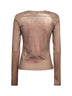 Maglia Trompe-L'œil in cotone beige