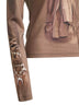 Maglia Trompe-L'œil in cotone beige