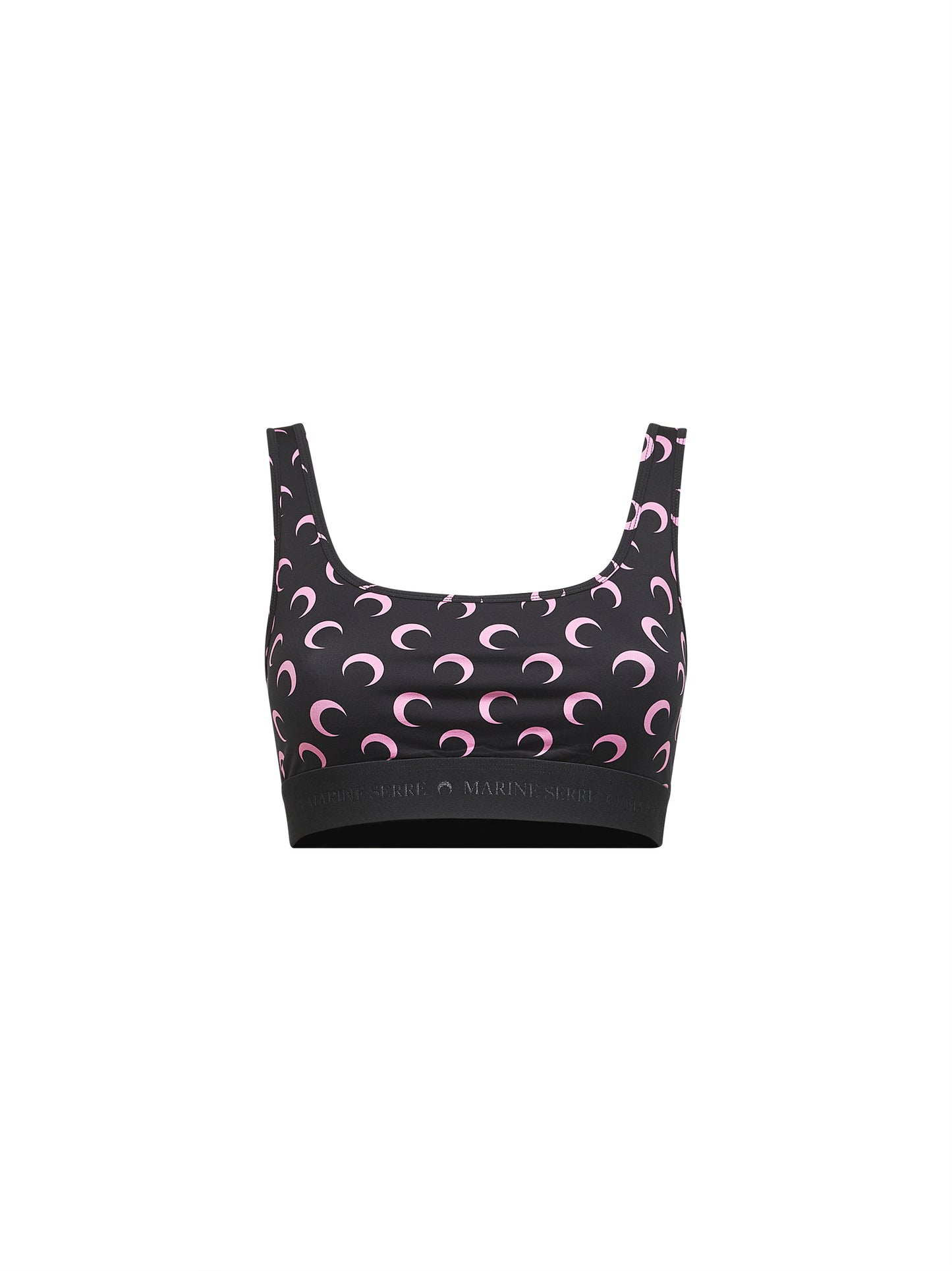Black printed jersey Moon sports bra