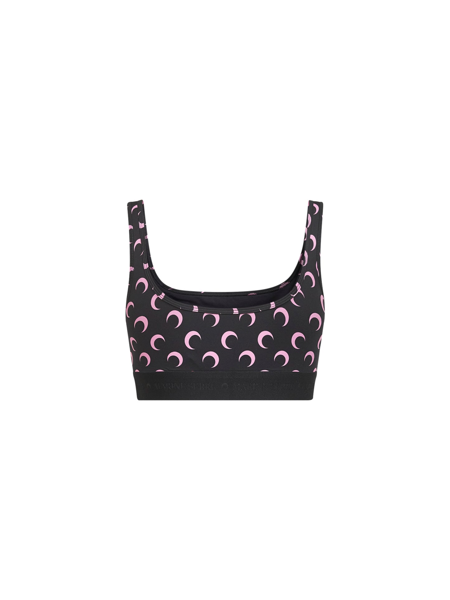 Black printed jersey Moon sports bra