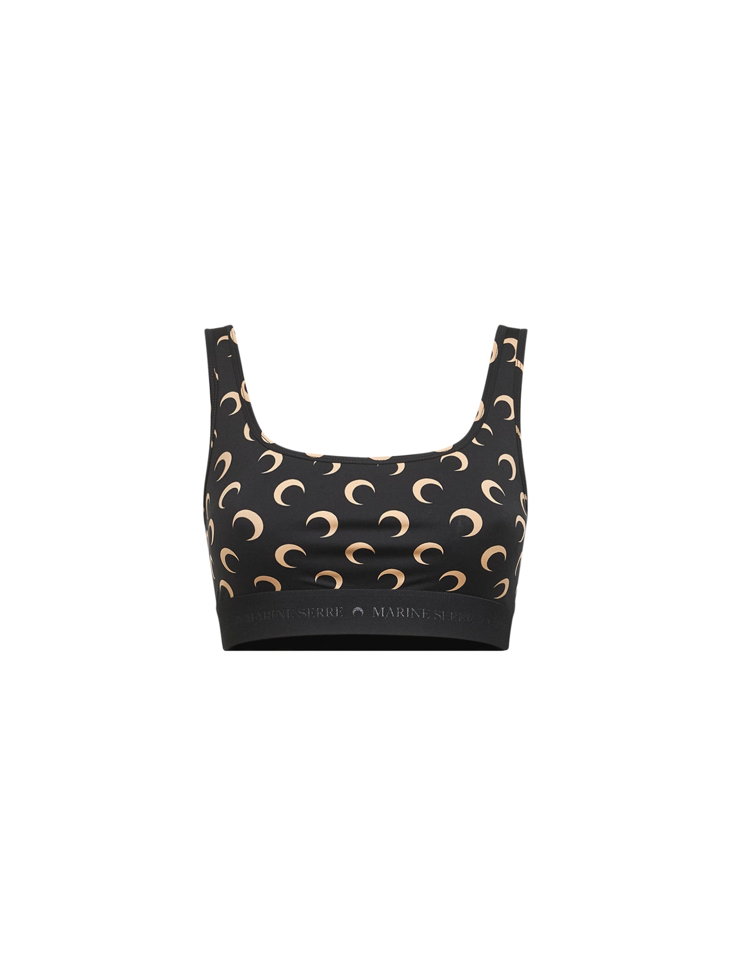Top sportivo Moon in jersey stampato nero