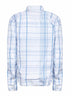 White check cotton gathered shirt