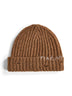 Hazelnut knit hand-stitched logo beanie