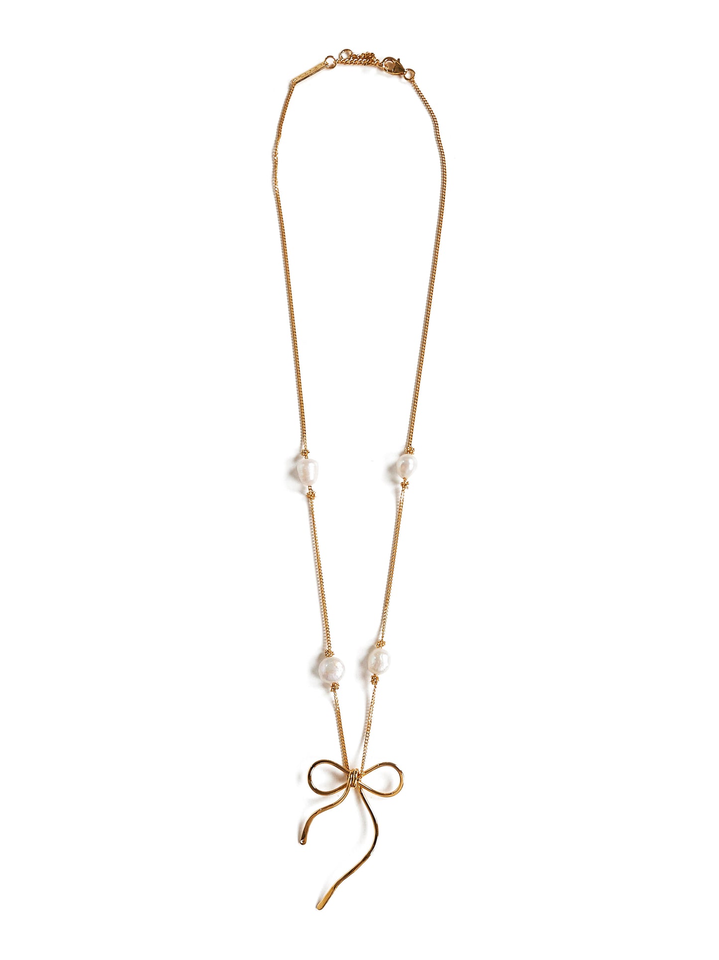 Collana Bow in ottone oro