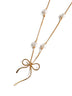Collana Bow in ottone oro
