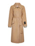 Camel virgin wool and cashmere single-breasted coat