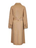 Camel virgin wool and cashmere single-breasted coat