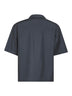 Grey organic poplin bowling shirt