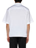 Camicia bowling in popeline biologico bianco con logo