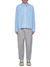 Camicia con logo nascosto blu Marni
