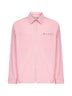 Camicia con zip in popeline biologico rosa