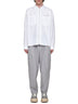 Zip-up cotton shirt