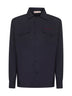 Blue tropical wool Marni Mending embroidered shirt