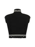 Black cotton cropped vest
