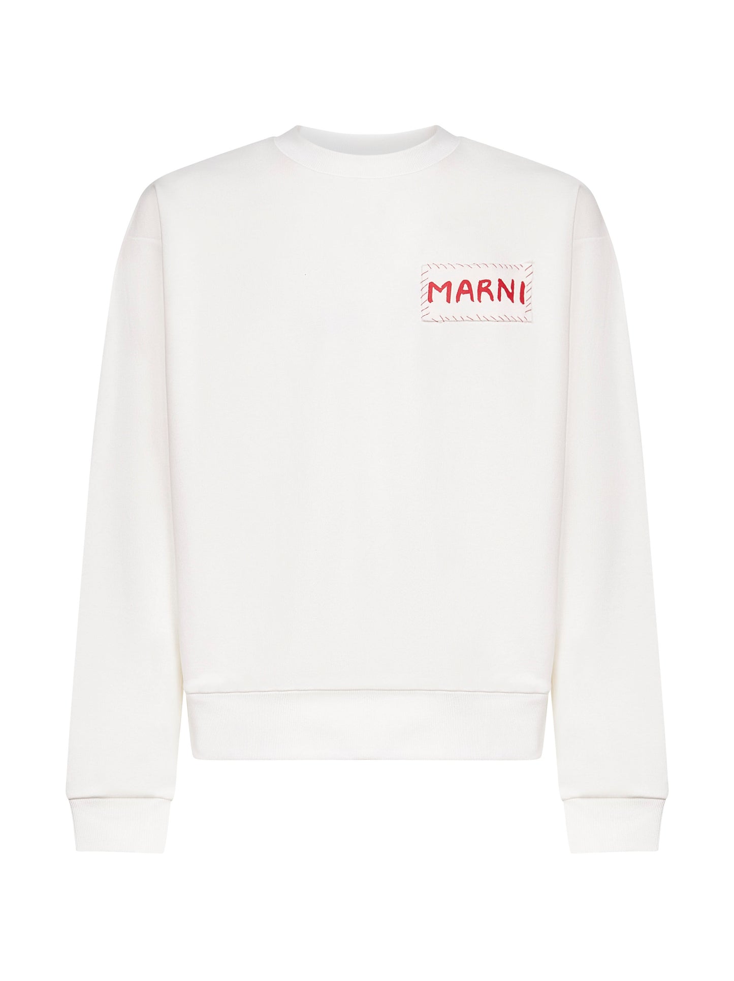 White cotton Marni label sweatshirt