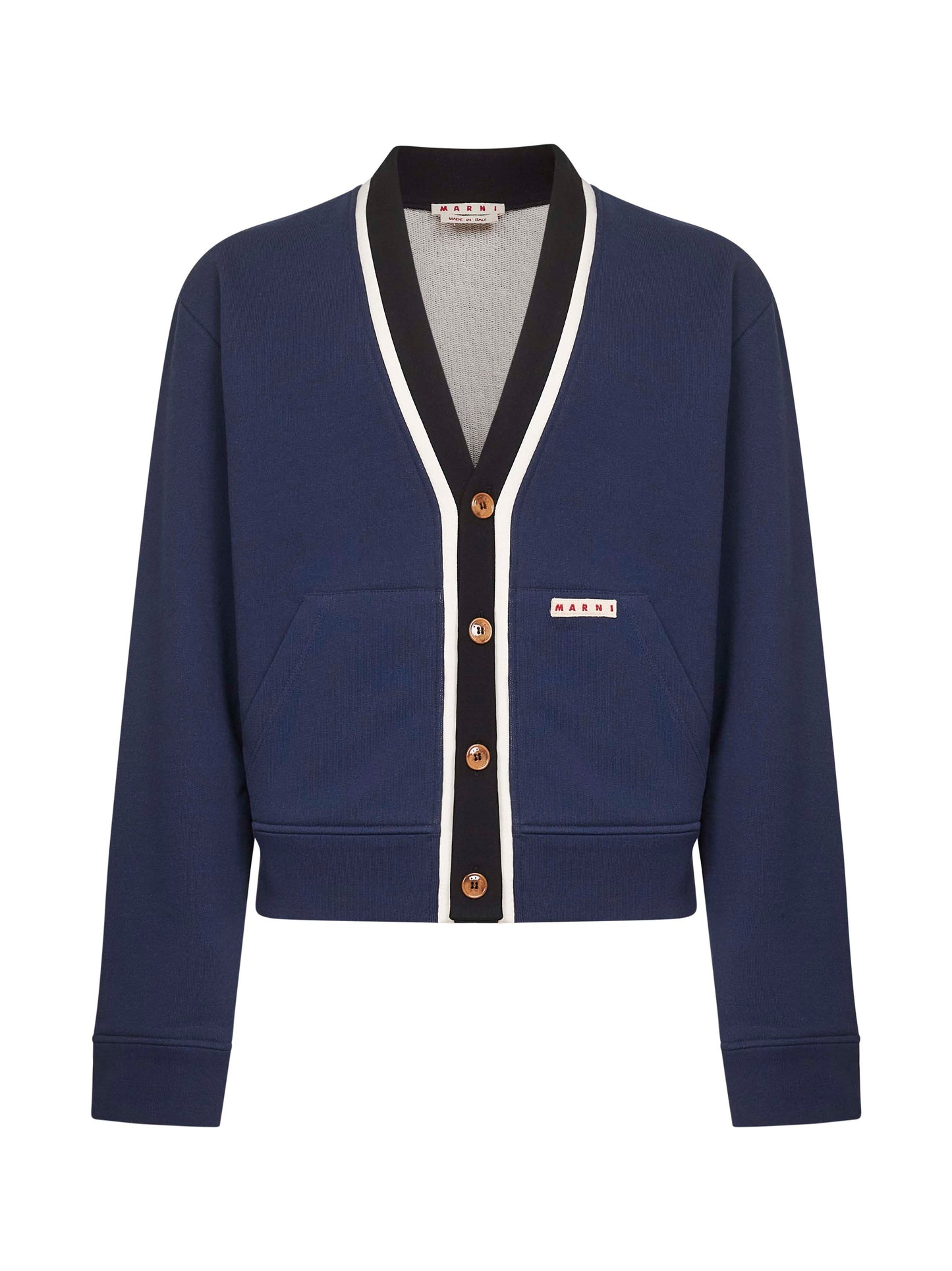 Blue organic cotton cardigan