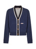 Blue organic cotton cardigan