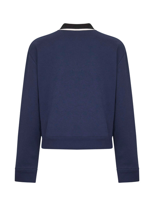 Blue organic cotton cardigan