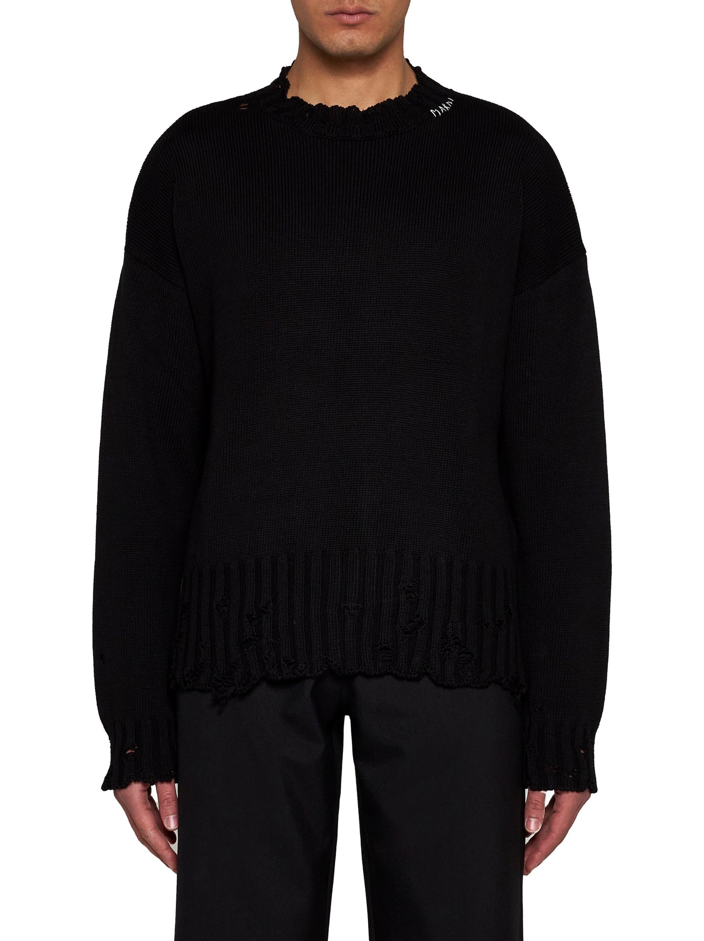 Sweater with antique knit details by Marni
