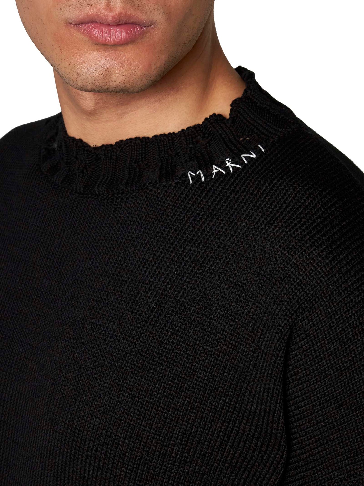 Sweater with antique knit details by Marni