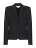Black wool single-breasted blazer