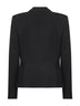 Black wool single-breasted blazer