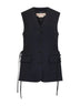 Blue tropical wool vest