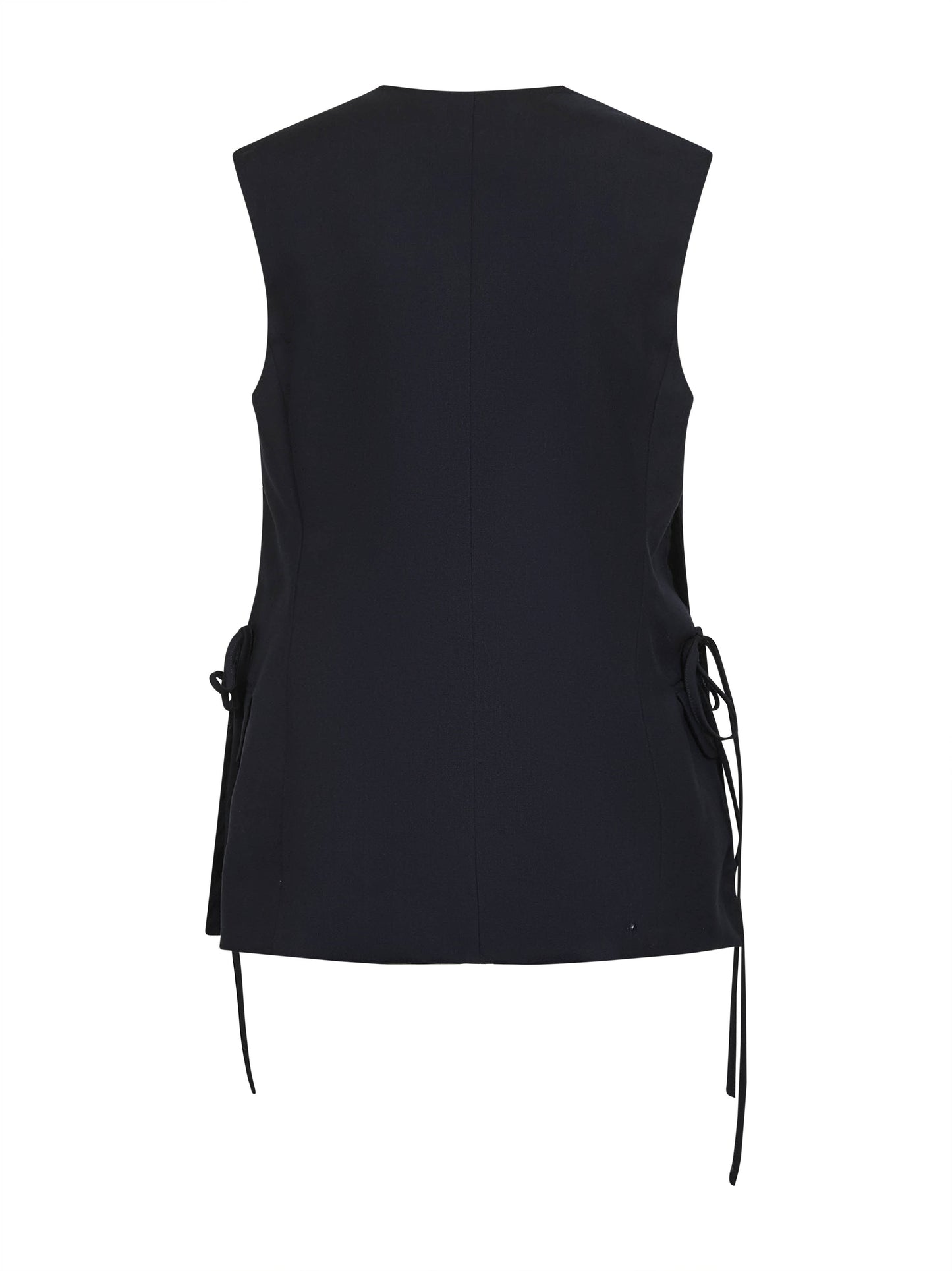 Blue tropical wool vest