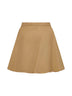 Beige cotton twill mini skirt