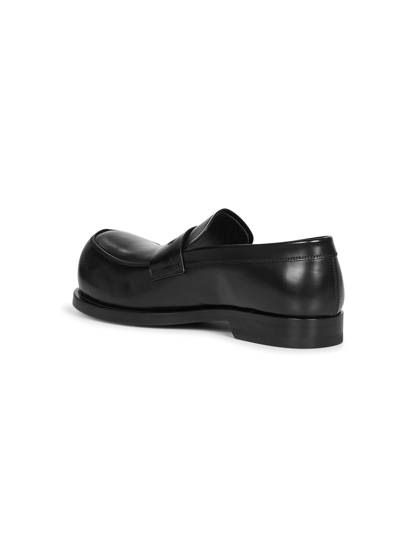 Black leather New Wave loafers