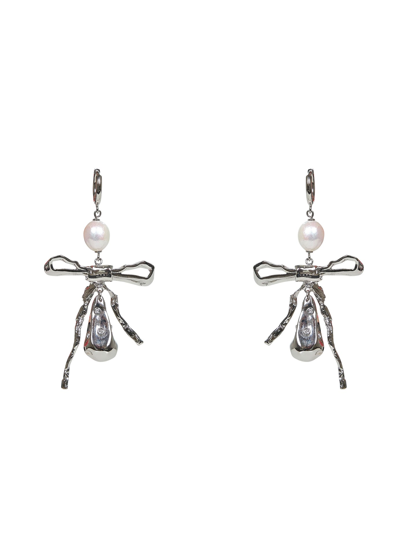 Orecchini a goccia Bow argento