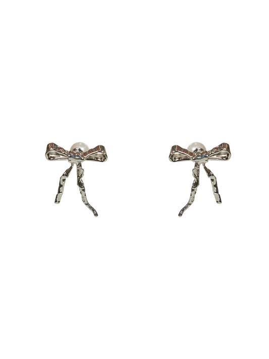 Orecchini a perno Bow argento