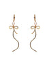 Orecchini a goccia Bow con perle oro
