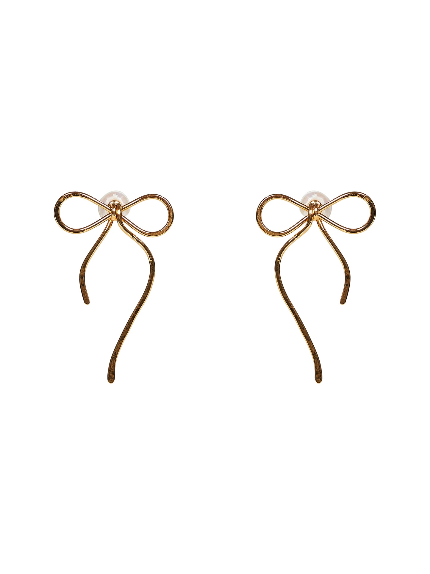 Gold Bow stud earrings