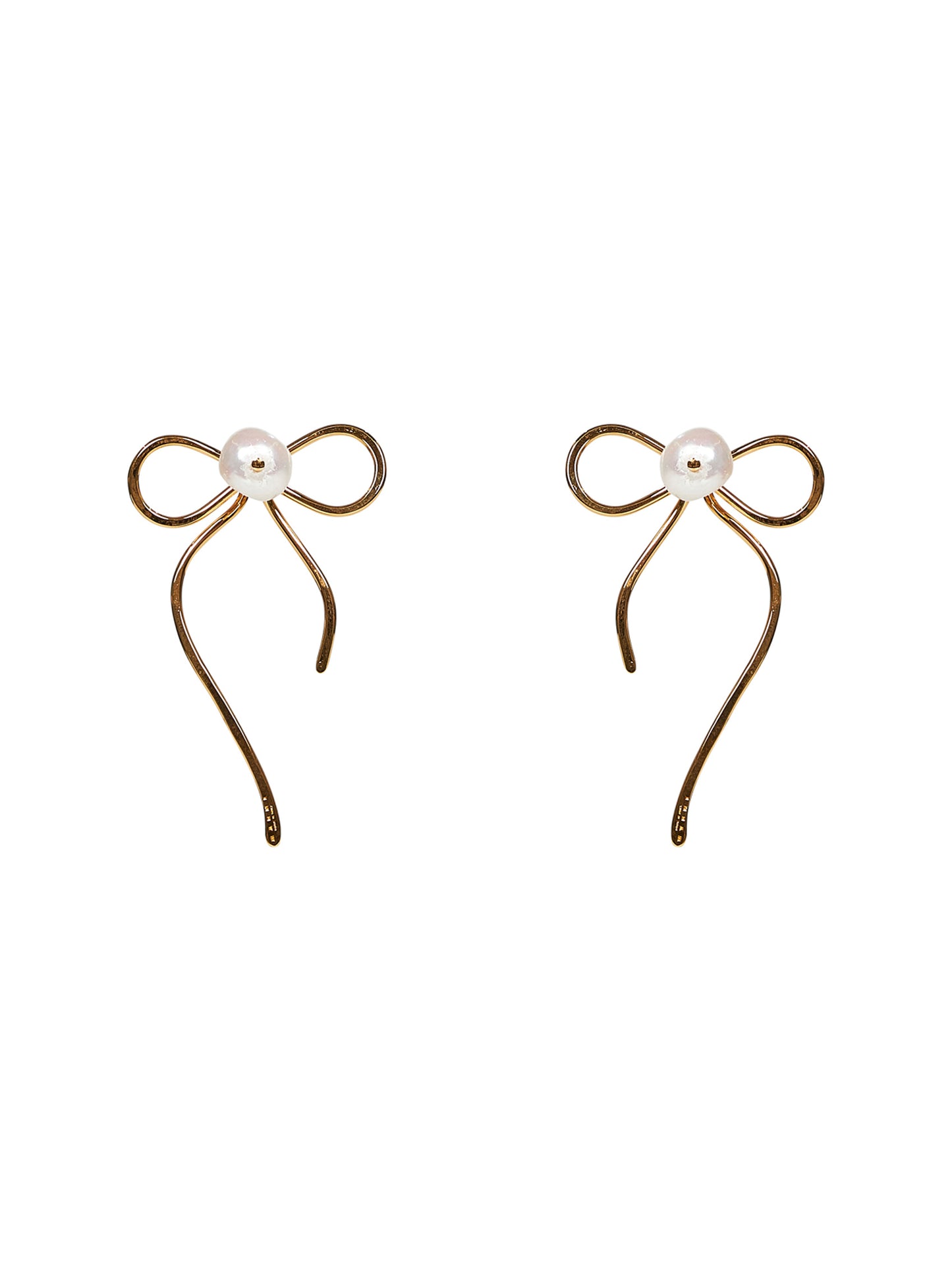 Gold Bow stud earrings