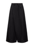 Pantaloni oversize in batavia di lana nero