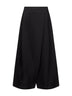 Pantaloni oversize in batavia di lana nero