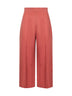 Pink wool batavia cropped trousers